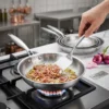 Dynamic_professional_kitchen_202604180012 Set de 3 Poêles Professionnelles - Tri-Ply Stainless Steel
