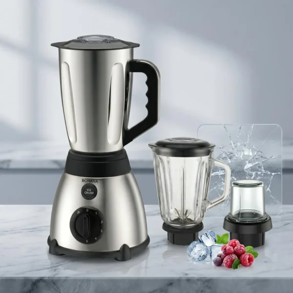 Blender Mixeur 3-en-1 1200W – Puissance & Polyvalence