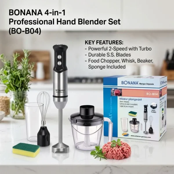 Mixeur Plongeant 4 en 1 Bonana BO-B04 – Turbo