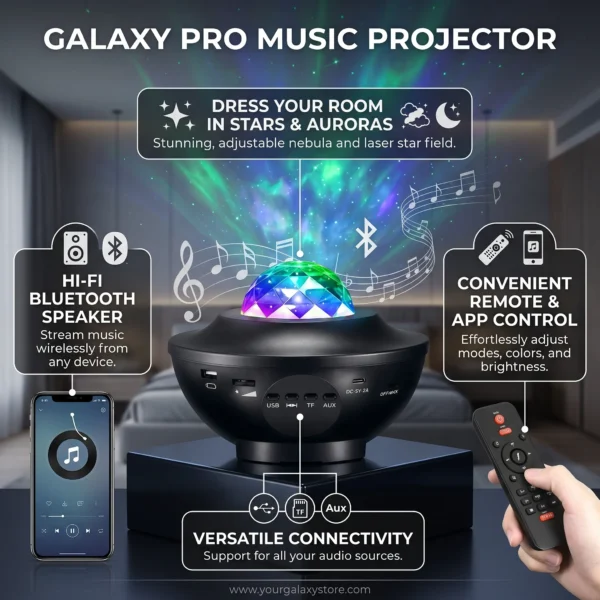 a_partir_de_202604171032 Projecteur LED Galaxy avec télécommande - Veilleuse ciel étoilé et éclairage d'ambiance