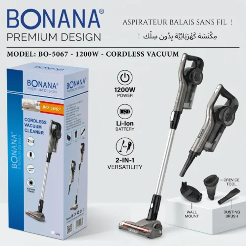 a_partir_de_202604171632 Aspirateur Balai Sans Fil BONANA 1200W – Multifonction (BO-5067)