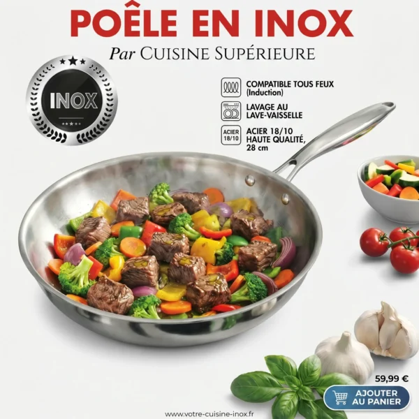 a_partir_de_202604180014 Set de 3 Poêles Professionnelles - Tri-Ply Stainless Steel