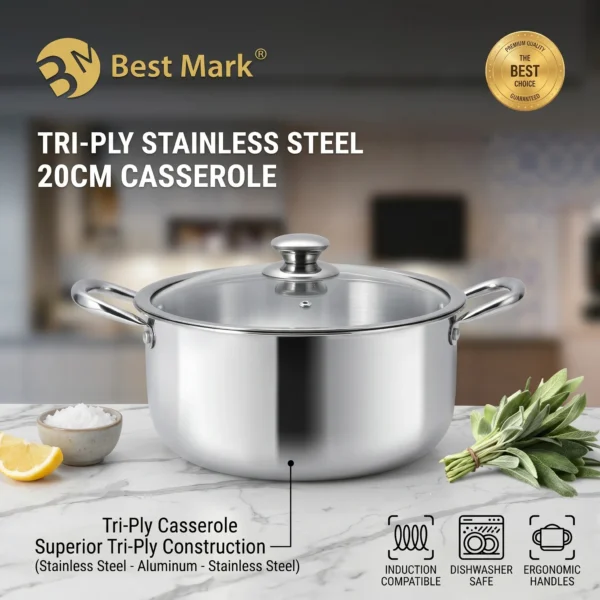 a_partir_de_202604181244 Casserole en Acier Inoxydable Tri-Ply - Best Mark