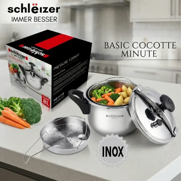 Cocotte-Minute en Inox – Cuisson Rapide & Saine (3L / 4L / 6L / 8L/ 10L)